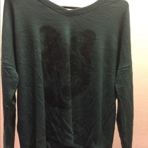 Green V neck sweater